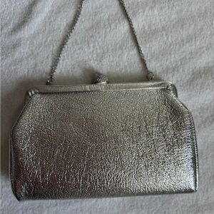 Silver Chain Clutch